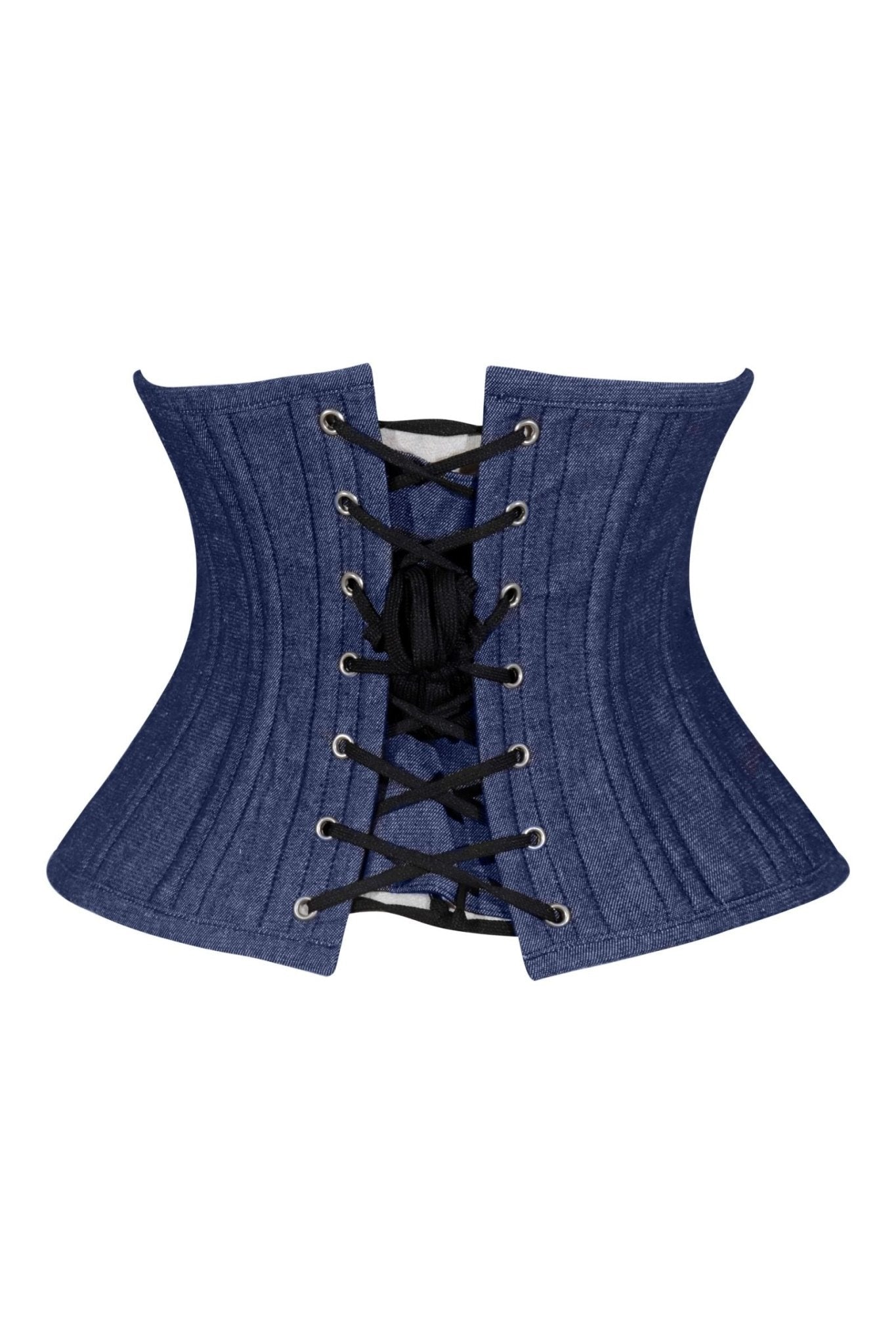 Daisy Corsets Lavish Dark Denim Mini Waist Cincher Underbust Corset Top - Daisy Corsets