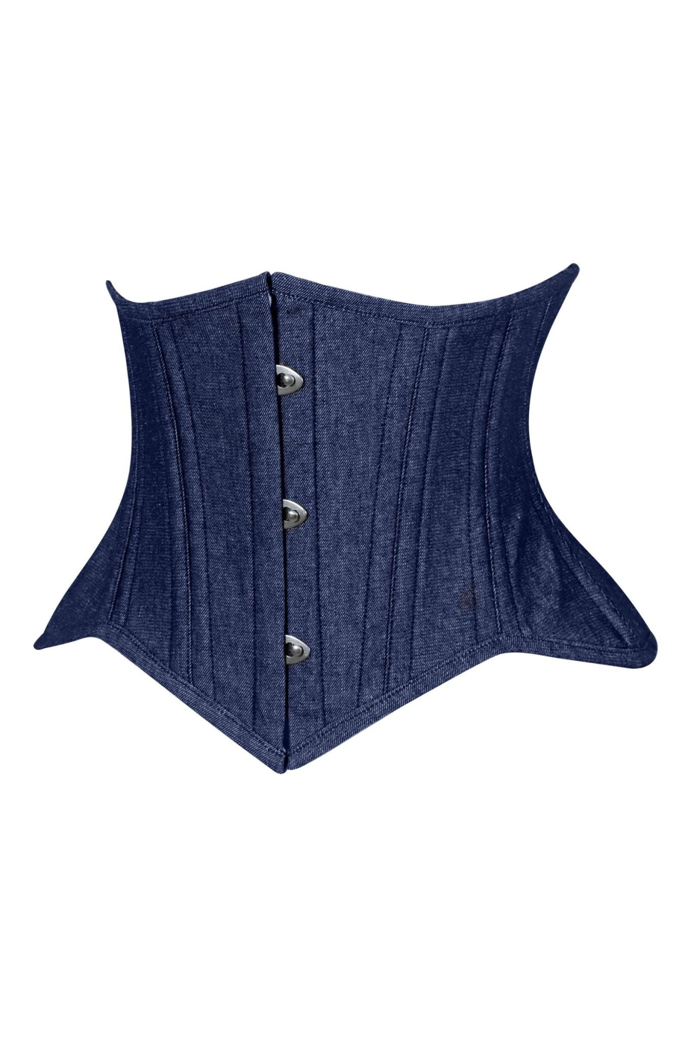 Daisy Corsets Lavish Dark Denim Mini Waist Cincher Underbust Corset Top - Daisy Corsets