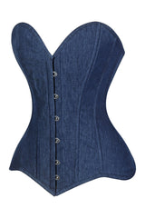 Daisy Corsets Lavish Dark Denim Overbust Corset Top - Daisy Corsets