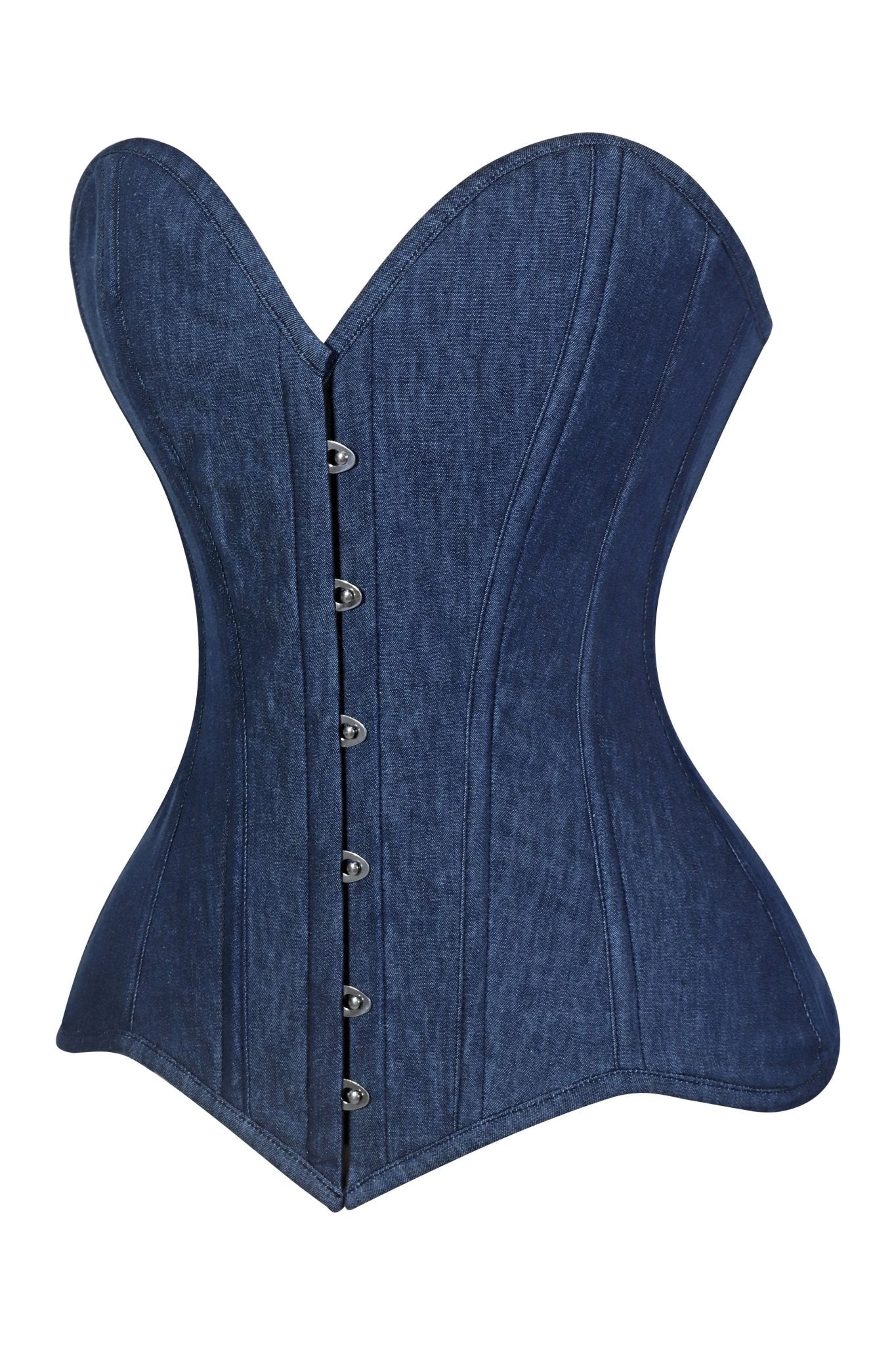 Daisy Corsets Lavish Dark Denim Overbust Corset Top - Daisy Corsets