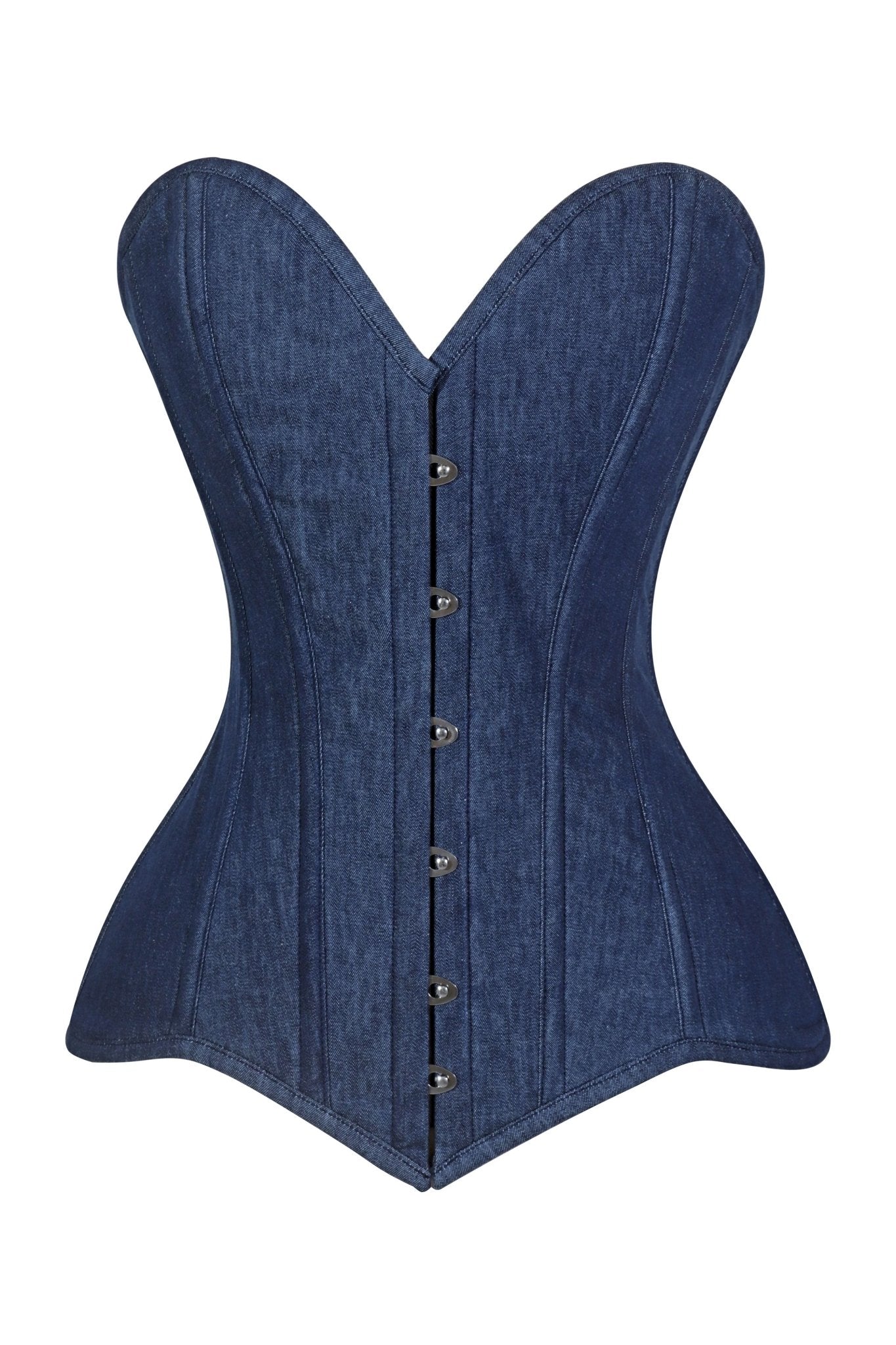 Daisy Corsets Lavish Dark Denim Overbust Corset Top - Daisy Corsets