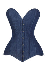 Daisy Corsets Lavish Dark Denim Overbust Corset Top - Daisy Corsets