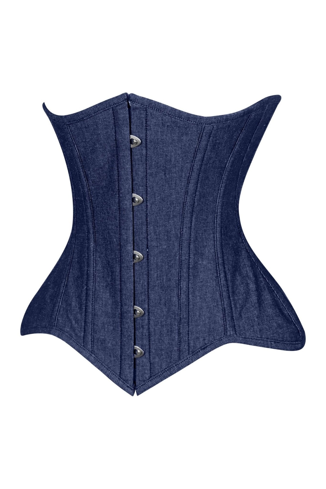 Daisy Corsets Lavish Dark Denim Underbust Waist Cincher Corset Top - Daisy Corsets