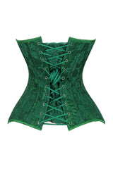 Lavish Green Lace Overbust Corset Sweetheart Neckline Busk Closure - Daisy Corsets - Flyclothing LLC