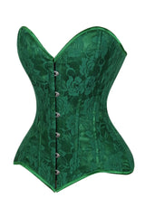 Lavish Green Lace Overbust Corset Sweetheart Neckline Busk Closure - Daisy Corsets - Flyclothing LLC