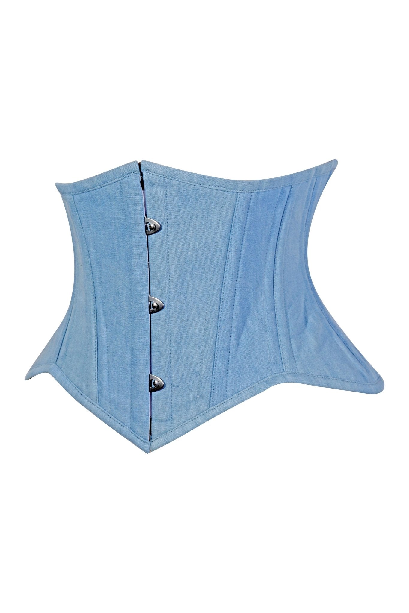 Daisy Corsets Lavish Lt Denim Mini Waist Cincher Underbust Corset Top - Daisy Corsets