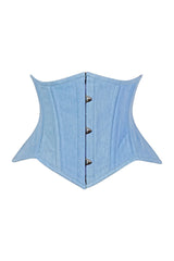 Daisy Corsets Lavish Lt Denim Mini Waist Cincher Underbust Corset Top - Daisy Corsets