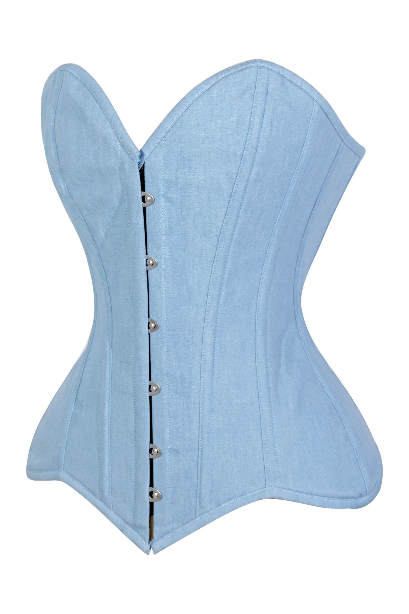 Daisy Corsets Lavish Lt Denim Overbust Corset Top - Daisy Corsets