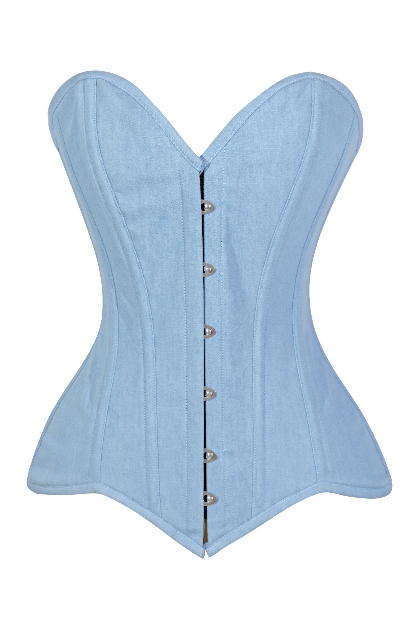 Daisy Corsets Lavish Lt Denim Overbust Corset Top - Daisy Corsets