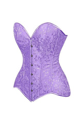 Daisy Corsets Lavish Lt Purple Brocade Overbust Corset W/Busk Closure - Daisy Corsets