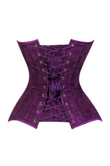 Daisy Corsets Lavish Magenta Lace Overbust Corset Sweetheart Neckline Busk Closure - Daisy Corsets