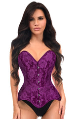 Daisy Corsets Lavish Magenta Lace Overbust Corset Sweetheart Neckline Busk Closure - Daisy Corsets