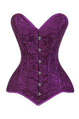 Daisy Corsets Lavish Magenta Lace Overbust Corset Sweetheart Neckline Busk Closure - Daisy Corsets