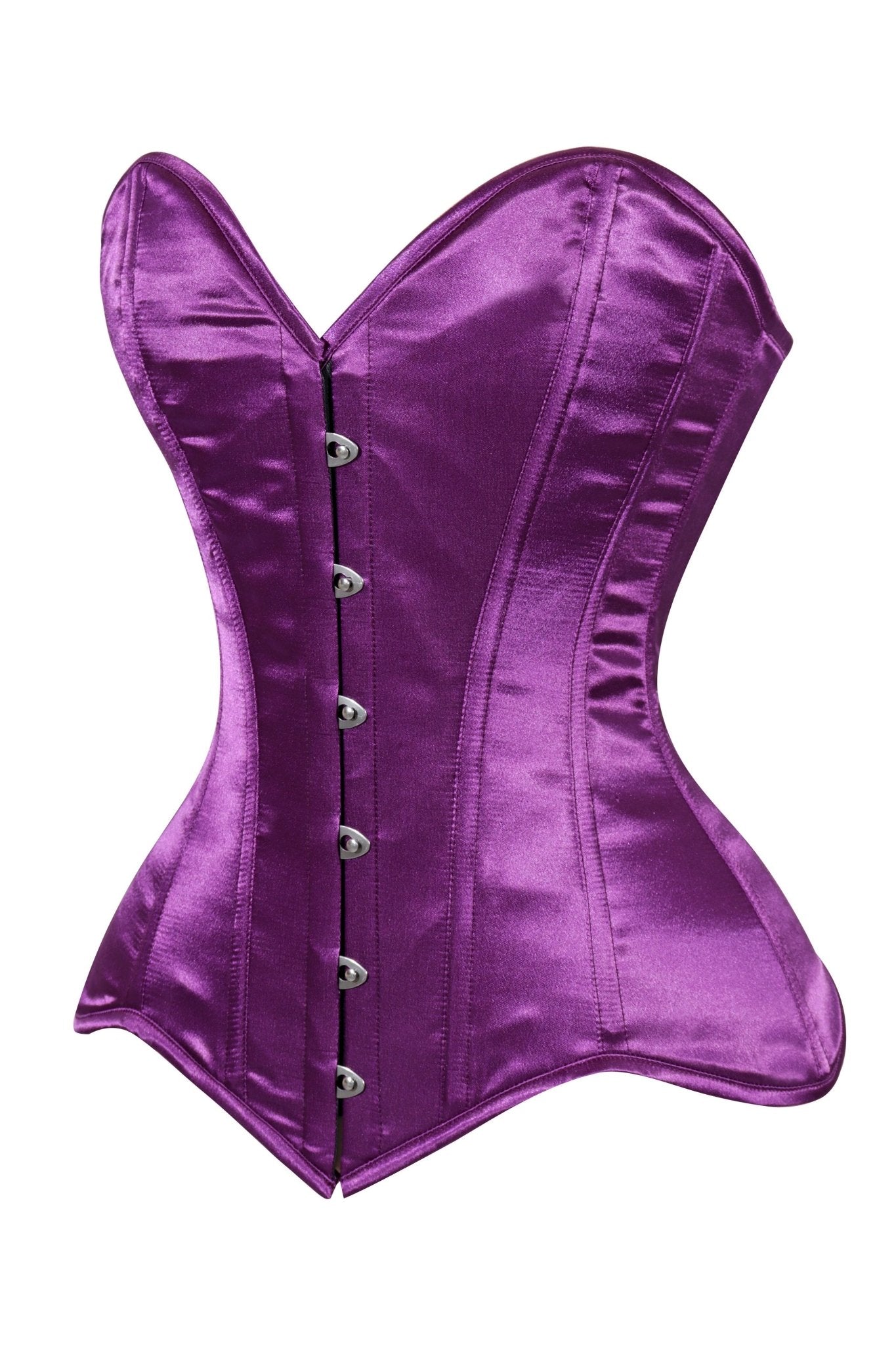 Daisy Corsets Lavish Magenta Overbust Corset Sweetheart Neckline Busk Closure - Daisy Corsets