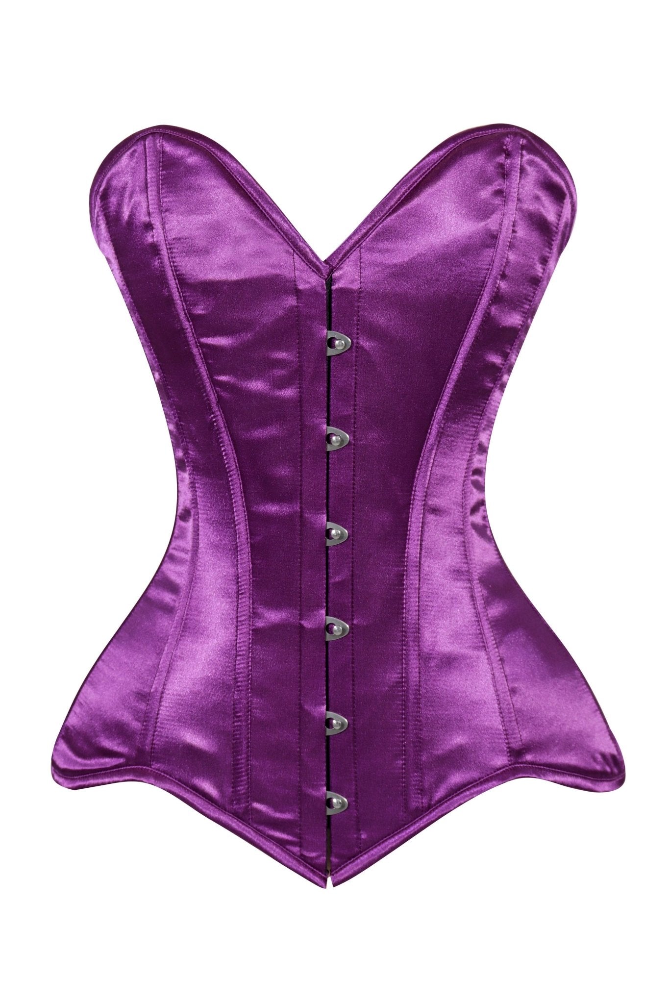 Daisy Corsets Lavish Magenta Overbust Corset Sweetheart Neckline Busk Closure - Daisy Corsets