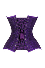 Daisy Corsets Lavish Purple Lace Overbust Corset Sweetheart Neckline Busk Closure - Daisy Corsets