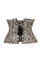 Daisy Corsets Lavish Snake Skin Print Mini Cincher Underbust Corset Waist Cincher Busk Closure - Daisy Corsets