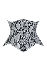 Daisy Corsets Lavish Snake Skin Print Mini Cincher Underbust Corset Waist Cincher Busk Closure - Daisy Corsets - Flyclothing LLC