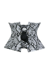 Daisy Corsets Lavish Snake Skin Print Mini Cincher Underbust Corset Waist Cincher Busk Closure - Daisy Corsets - Flyclothing LLC