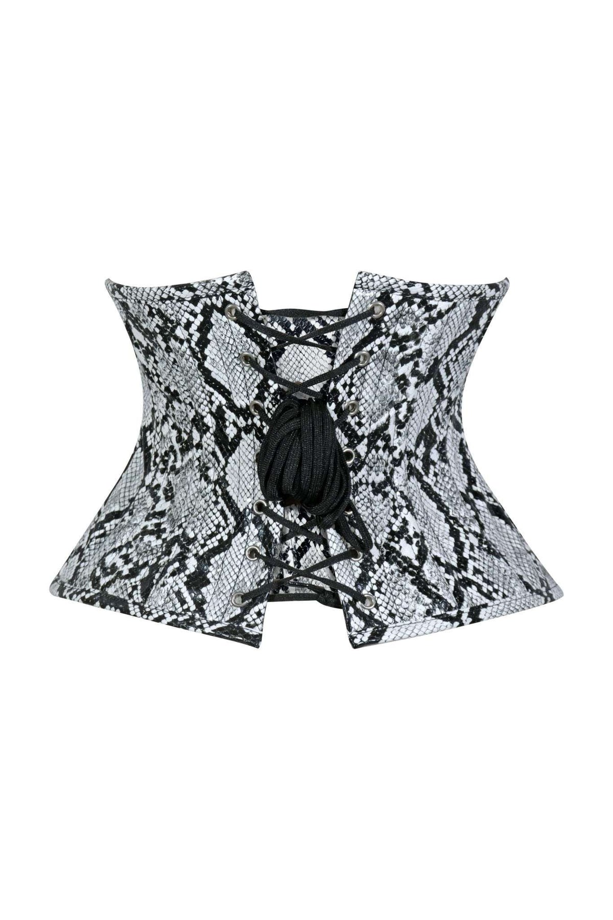 Daisy Corsets Lavish Snake Skin Print Mini Cincher Underbust Corset Waist Cincher Busk Closure - Daisy Corsets - Flyclothing LLC