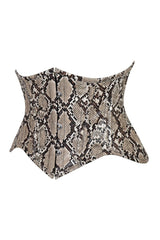 Daisy Corsets Lavish Snake Skin Print Mini Cincher Underbust Corset Waist Cincher Busk Closure - Daisy Corsets