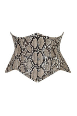 Daisy Corsets Lavish Snake Skin Print Mini Cincher Underbust Corset Waist Cincher Busk Closure - Daisy Corsets