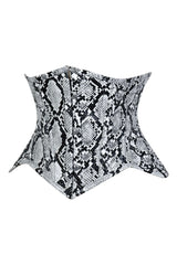 Daisy Corsets Lavish Snake Skin Print Mini Cincher Underbust Corset Waist Cincher Busk Closure - Daisy Corsets - Flyclothing LLC