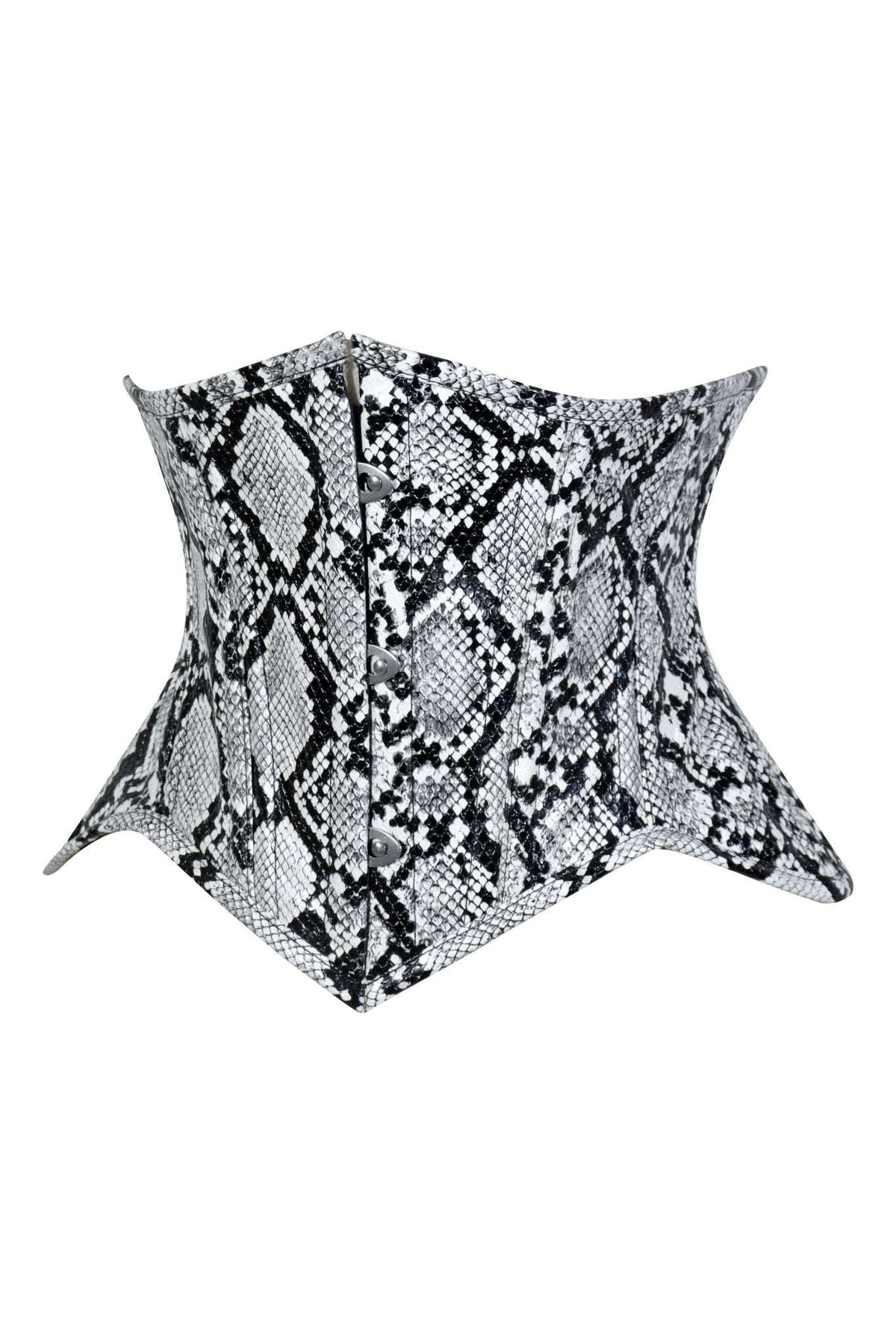 Daisy Corsets Lavish Snake Skin Print Mini Cincher Underbust Corset Waist Cincher Busk Closure - Daisy Corsets - Flyclothing LLC
