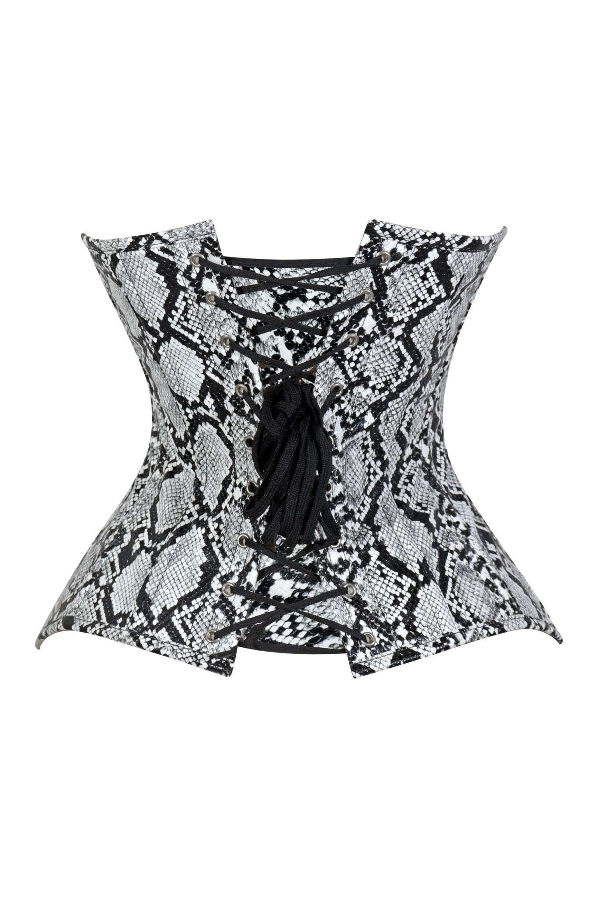 Daisy Corsets Lavish Snake Skin Print Underbust Corset Sweetheart Neckline Busk Closure - Daisy Corsets - Flyclothing LLC
