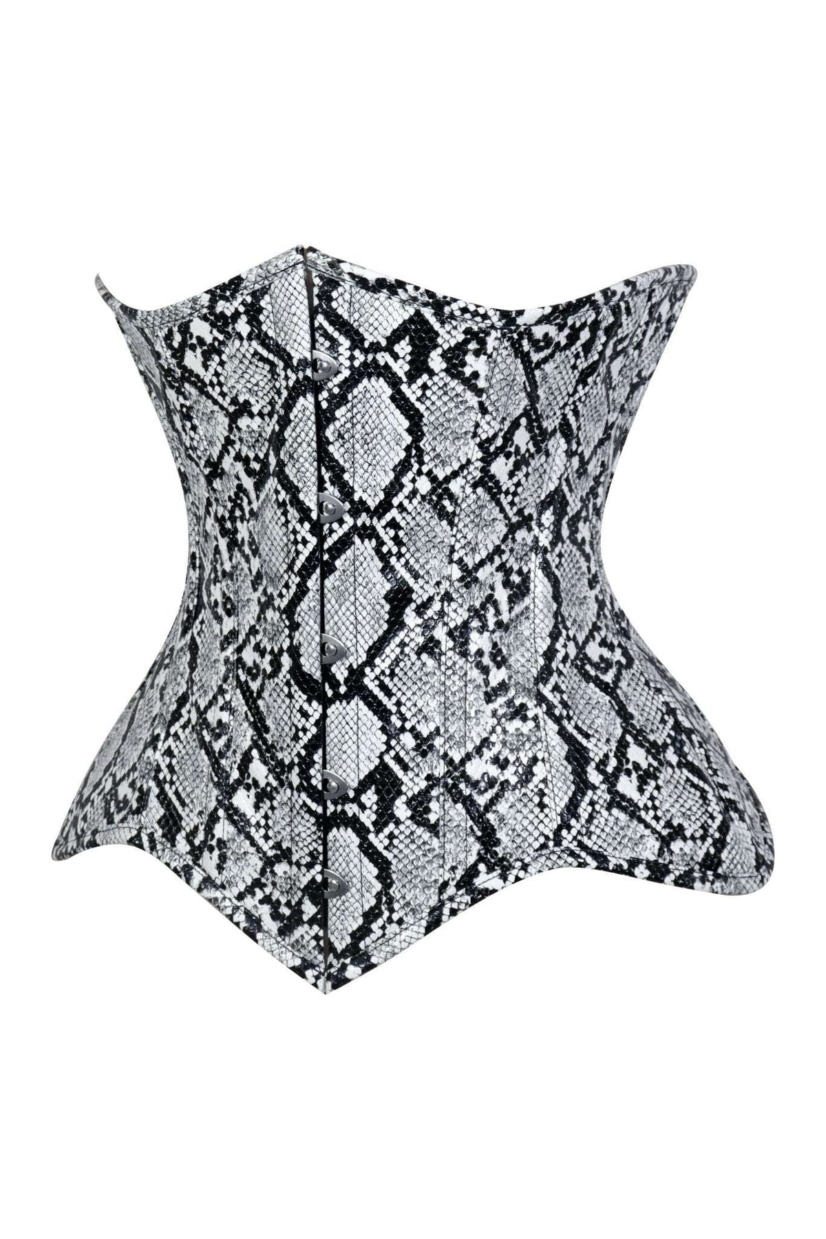 Daisy Corsets Lavish Snake Skin Print Underbust Corset Sweetheart Neckline Busk Closure - Daisy Corsets - Flyclothing LLC