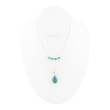 Layered Blue Apatite and Sterling Silver Necklace