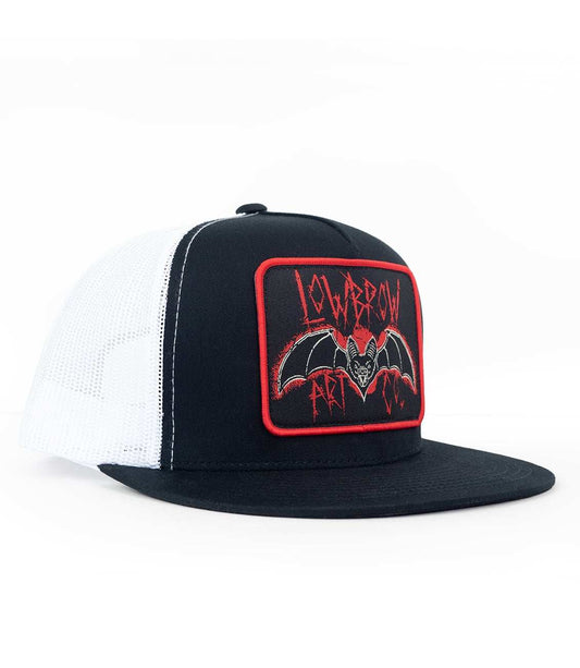 Black Market Art Company Lowbrow Bat & Classic Two Tone Trucker Hat Print - Black Market Art Company - Flyclothing LLC