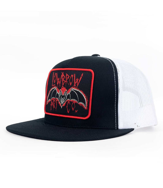 Black Market Art Company Lowbrow Bat & Classic Two Tone Trucker Hat Print - Black Market Art Company - Flyclothing LLC