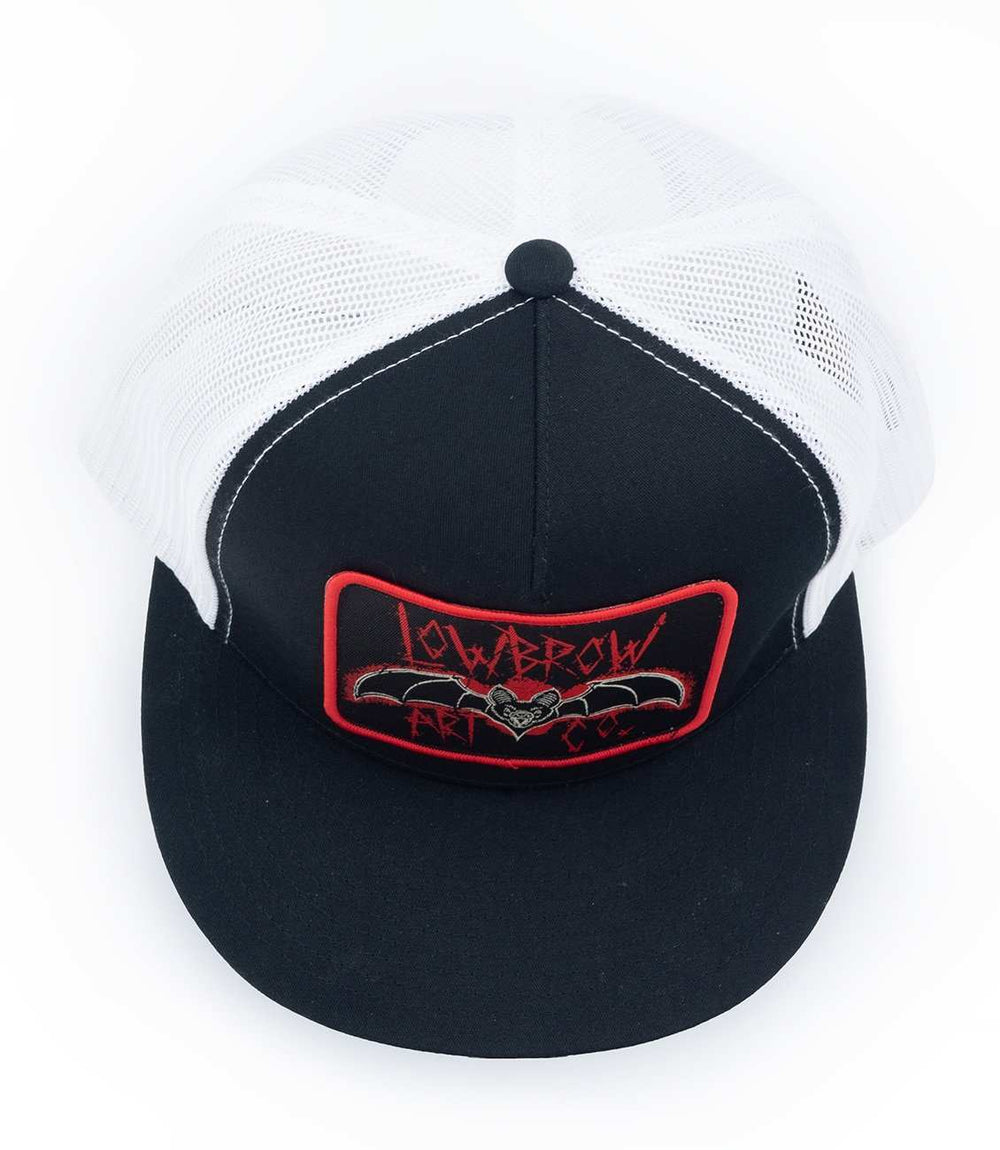 Black Market Art Company Lowbrow Bat & Classic Two Tone Trucker Hat Print - Black Market Art Company - Flyclothing LLC