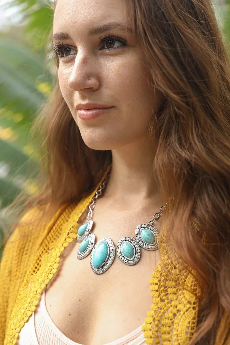 Leaflet Turquoise Necklace✨ - Boho Clothing and Accessories - Flyclothing LLC