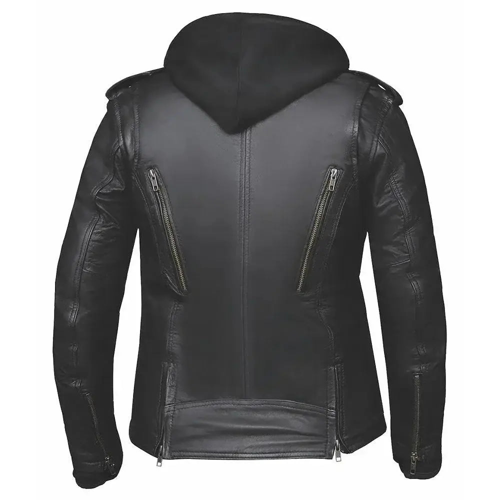 Cher - Women's Lambskin Leather Motorcycle Jacket - Unik Just for Bikers - Flyclothing LLC