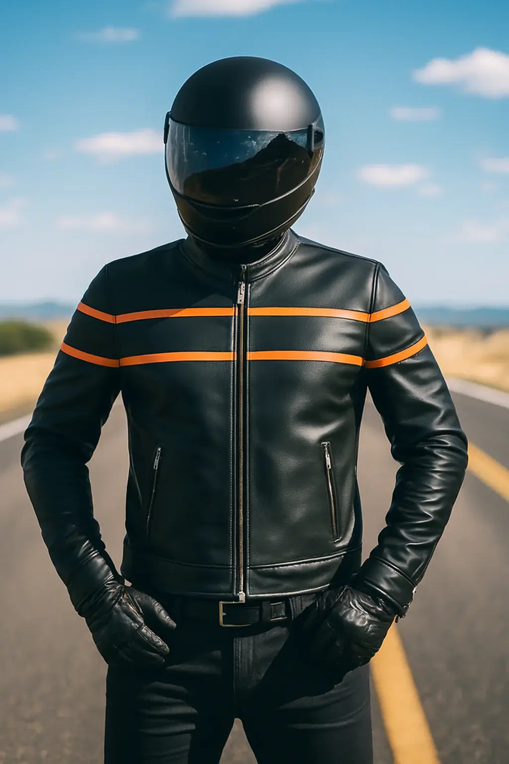 Fury - Men's Premium Leather Motorcycle Jacket - Unik Just for Bikers - Flyclothing LLC