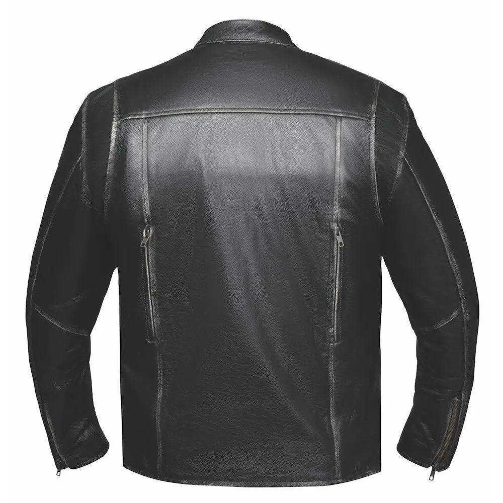 Icon - Mens Ultra Leather Jacket - Unik Just for Bikers - Flyclothing LLC
