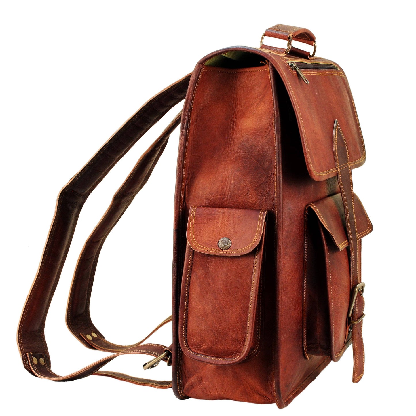 The Hughes Rustic Backpack - Classy Leather Bags - Flyclothing LLC