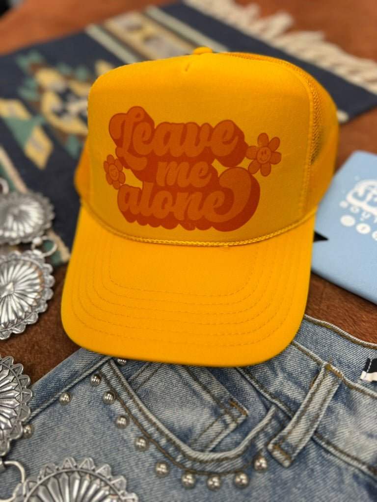 Leave Me Alone Retro Flower Trucker Hat - Wild Junkie - Flyclothing LLC