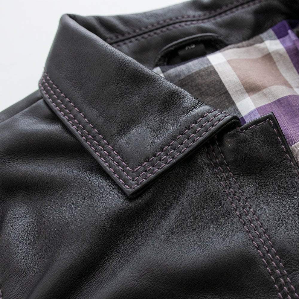 Leela Women's Motorcycle Leather Shirt - Limited Edition - First Manufacturing Company - Flyclothing LLC
