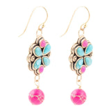 Legacy Pink Agate Golden Drop Earrings - Barse Jewelry - Flyclothing LLC