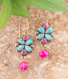 Legacy Pink Agate Golden Drop Earrings - Barse Jewelry - Flyclothing LLC