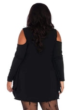 Plus Jersey Spider Web Dress With Wings