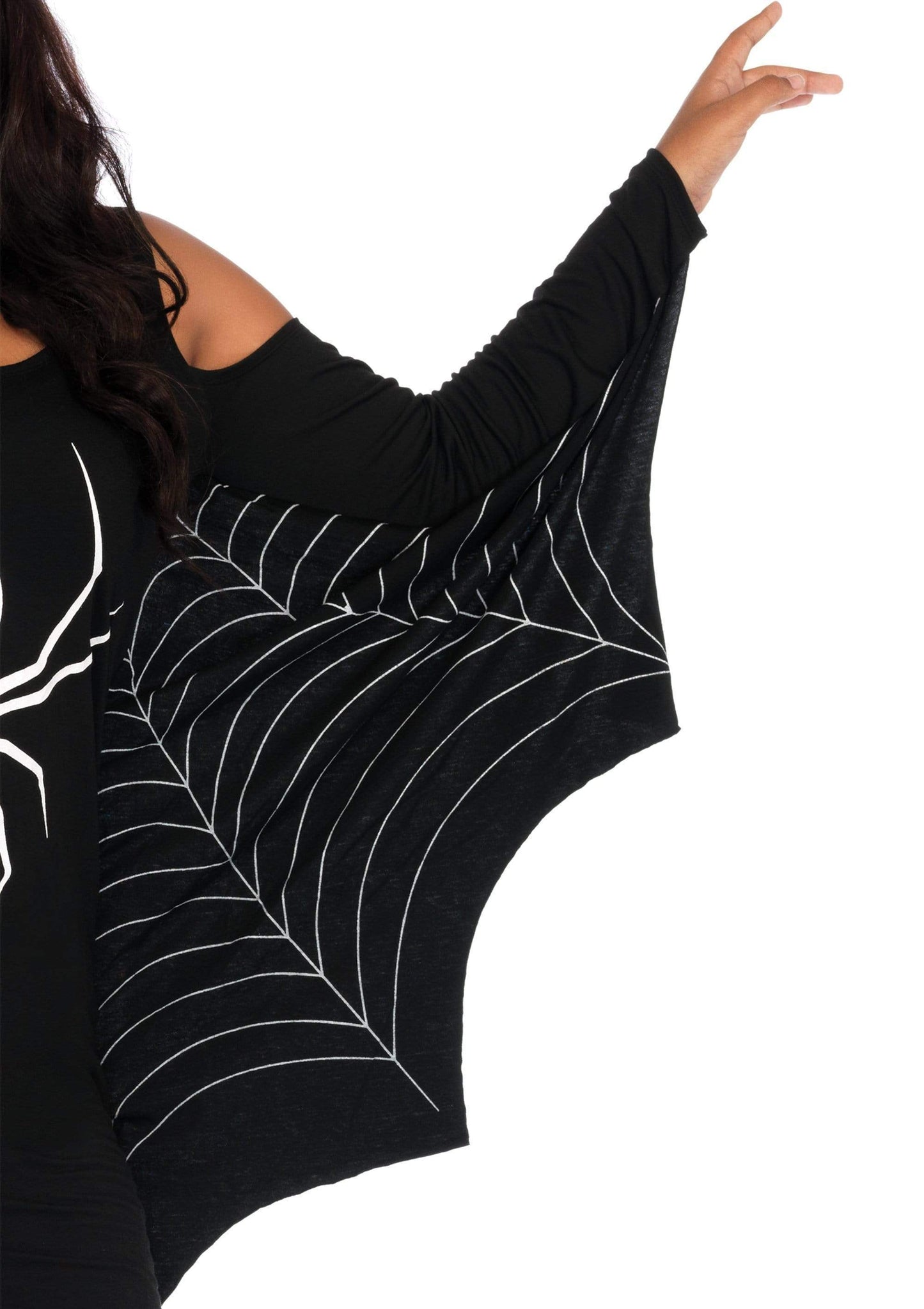 Plus Jersey Spider Web Dress With Wings