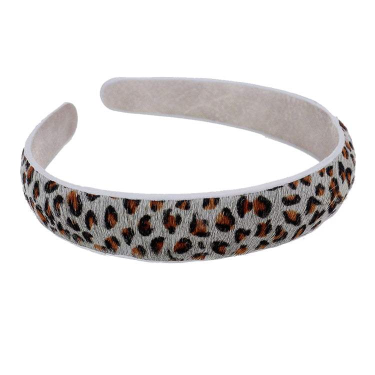 Leopard Pattern Genuine Leather Headband - Madeline Love - Flyclothing LLC