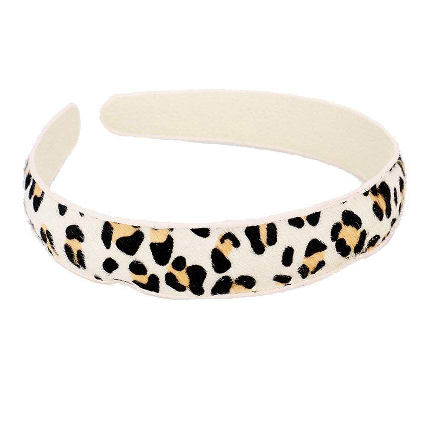 Leopard Pattern Genuine Leather Headband - Madeline Love - Flyclothing LLC