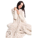 Leopard Patterned Animal Print Comfy Warm Soft Cozy Blanket - Madeline Love - Flyclothing LLC