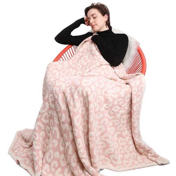 Leopard Patterned Animal Print Comfy Warm Soft Cozy Blanket - Madeline Love - Flyclothing LLC