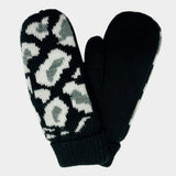 Leopard Patterned Mitten Fleece Lining Gloves - Madeline Love - Flyclothing LLC